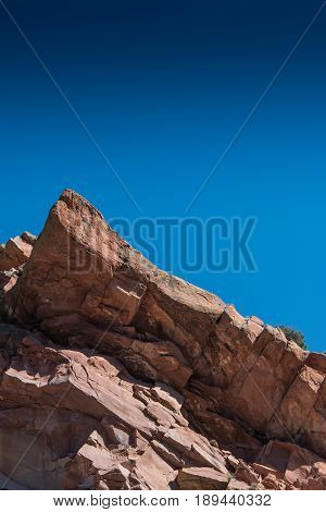 Stone Peak And Blue Sky