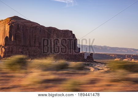 Motion blur takes care of the foreground and a nice view behind