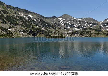 Panorama of Demirkapiyski chuki and Dzhano peaks, Popovo lake, Pirin Mountain, Bulgaria