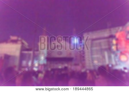 Light projection festival theme creative abstract blur background with bokeh effect