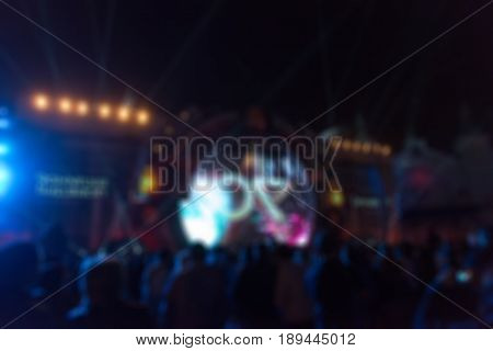 Light projection festival theme creative abstract blur background with bokeh effect