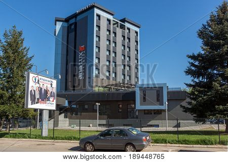 PIROT, SERBIA -16 APRIL 2016: Center of  town of Pirot, Republic of Serbia