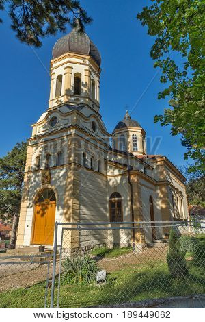 DIMITROVGRAD, SERBIA -16 APRIL 2016: The church Virgin Mary in  Dimitrovgrad, Pirot Region, Republic of Serbia