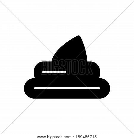 Dog shit simple vector icon. Black and white illustration of poop. Solid linear pet icon. eps 10