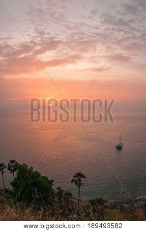 Sunset At Nay Harn On Phuket Island In Thailand