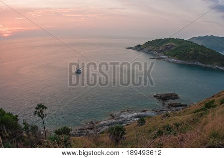 Sunset At Nay Harn On Phuket Island In Thailand