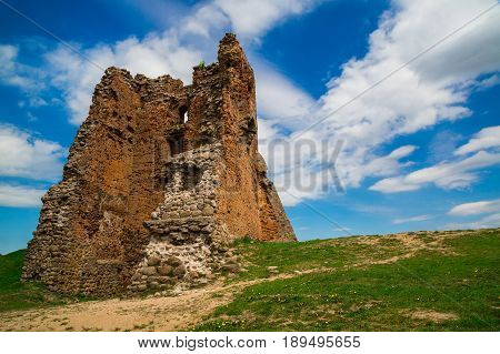 Ruins of a medieval castle in Novogrudok Belarus architecture