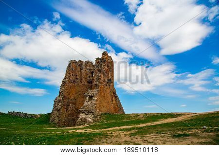 Ruins of a medieval castle in Novogrudok Belarus architecture