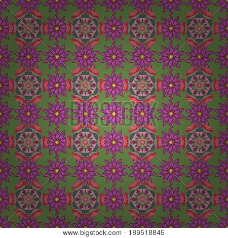 Pretty Floral Print With Small Flowers. Motley Seamless Pattern. Vector Abstract Flower Background.