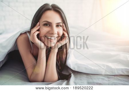 Charming Young Woman At Home
