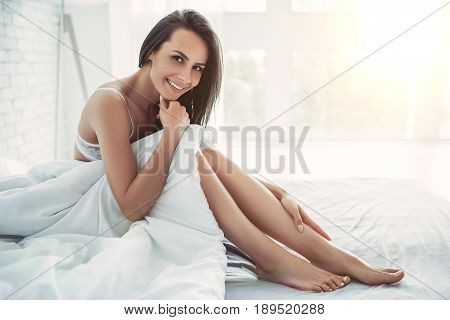 Charming Young Woman At Home