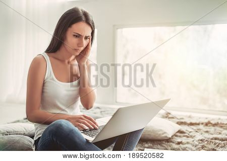 Charming Young Woman At Home