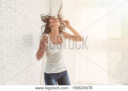 Charming Young Woman At Home