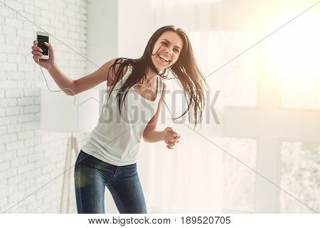 Charming Young Woman At Home