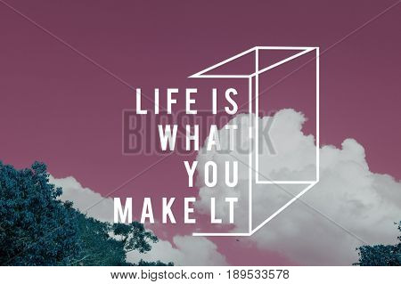 Sky nature photo with motivative quotes 