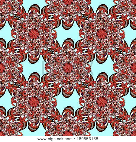 Vector Seamless Colorful Floral Pattern. Hand Drawn Floral Texture Decorative Flowers.