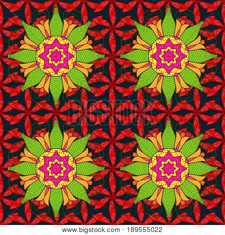 Vector Abstract Floral Background. Seamless Pattern With Many Small Pink Flowers. Seamless Floral Pa
