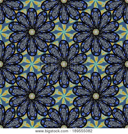 Pretty Floral Print With Small Flowers. Motley Seamless Pattern. Vector Abstract Flower Background.