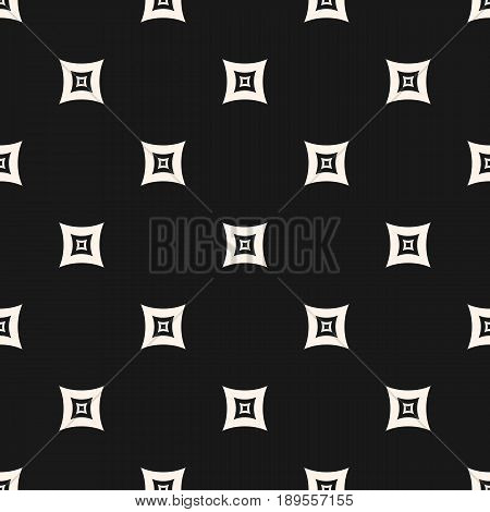 Monochrome seamless pattern, geometric vector texture, smooth outline squares staggered array background. Subtle abstract background repeat tiles. Dark modern design for prints, decor, digital repeating pattern, web background texture, cover design