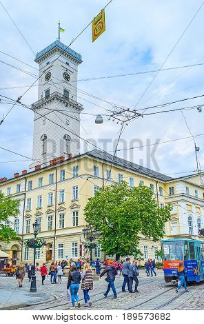 The Busy Square In Lvov
