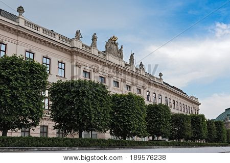 VIENNA, AUSTRIA-MAY 31, 2017: The Albertina Art Museum in the Archduke Albrecht Palais, Vienna