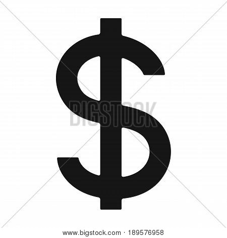Dollar sign.Realtor single icon in black style vector symbol stock illustration .