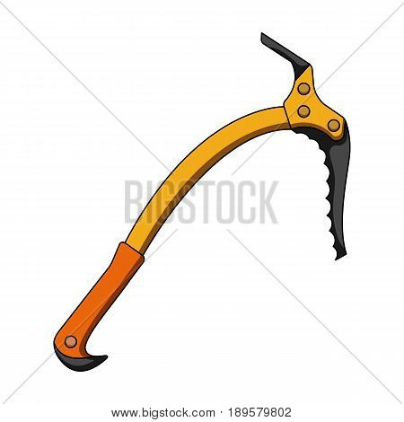 Ice ax.Mountaineering single icon in cartoon style vector symbol stock illustration .