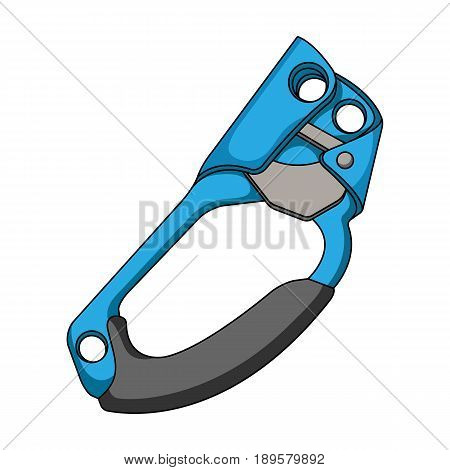 Clamp jumar.Mountaineering single icon in cartoon style vector symbol stock illustration .