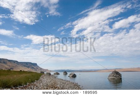 Rocce, lago Abert