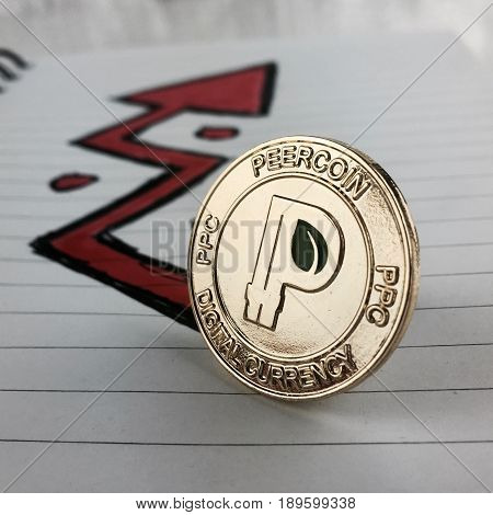 Gold Peercoin Coin