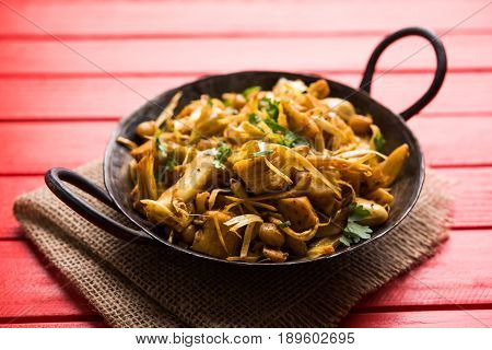 Kathal ki Sukhi Sabzi or jackfruit vegetable recipe of fanas chi bhaji or phanas ki sabzi