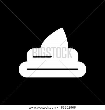 Dog shit simple vector icon. Black and white illustration of poop. Solid linear pet icon. eps 10