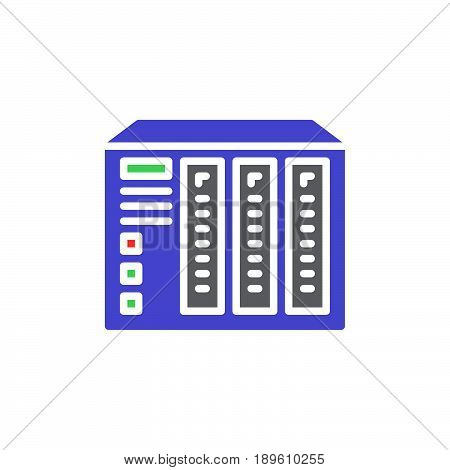 NAS server vector icon colorful sign isolated on white