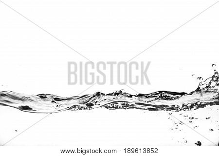 Splashes Of Water On A White Background. Water Jet