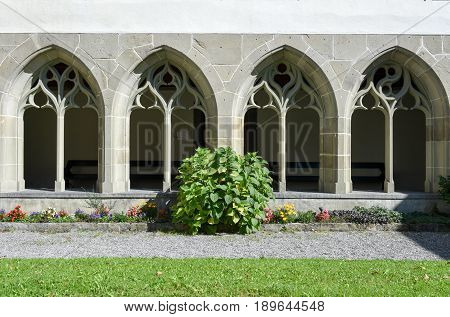 Detail Of Castle Church At Interlaken