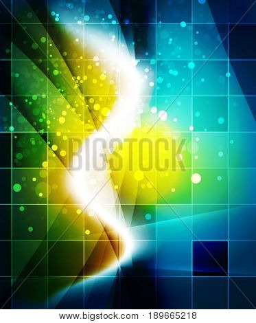 Shiny wave, magic light efffect abstract background