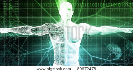 Epigenetics as a Science Study Field of Genetics 3D Illustration Render