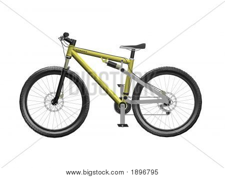 3D Mountain Bike-Sivunäkymä