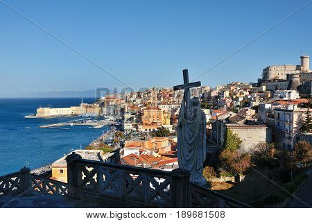 Gaeta panoramic view from Saint Francesco cathedral Lazio Italy