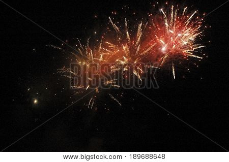 Image of fireworks that can serve as a greeting card