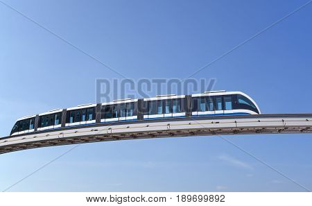 Monorail Train Against Sky