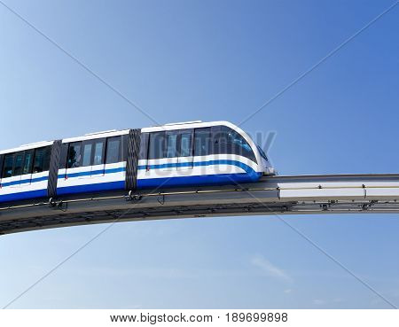 Monorail Train Against Sky