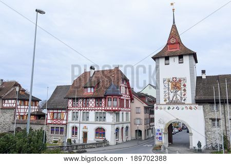 Medieval Houses At Sempach On Switzerland