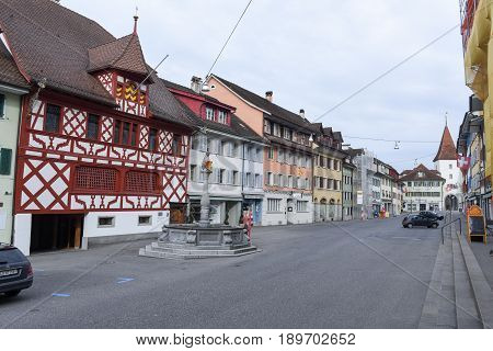 Medieval Houses At Sempach On Switzerland