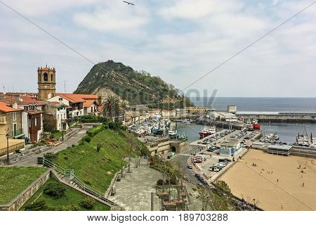 GETARIA / SPAIN -APRIL 15 2017 - Town of Getaria, Basque Country Spain