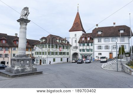 Medieval Houses At Sempach On Switzerland