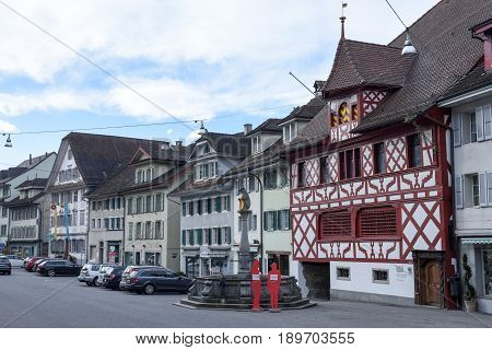 Medieval Houses At Sempach On Switzerland