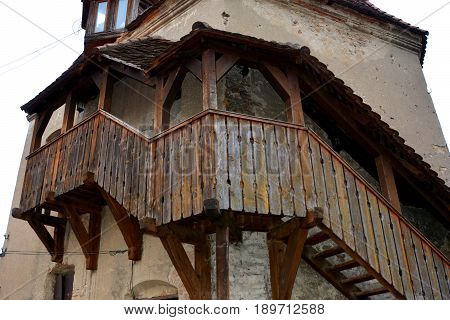 Urban Landscape In The Downtown Of The Medieval City Sighisoara, Transylvania