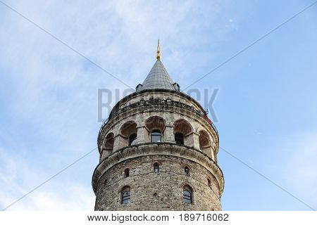 Galata Tower In Beyoglu, Istanbul, Turkey