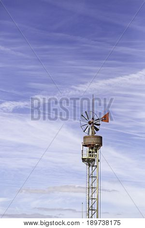 Former Mill Vane Detail Of An Old Metal Windmill Wind Power